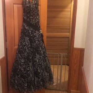 Black and Gray Formal Dress